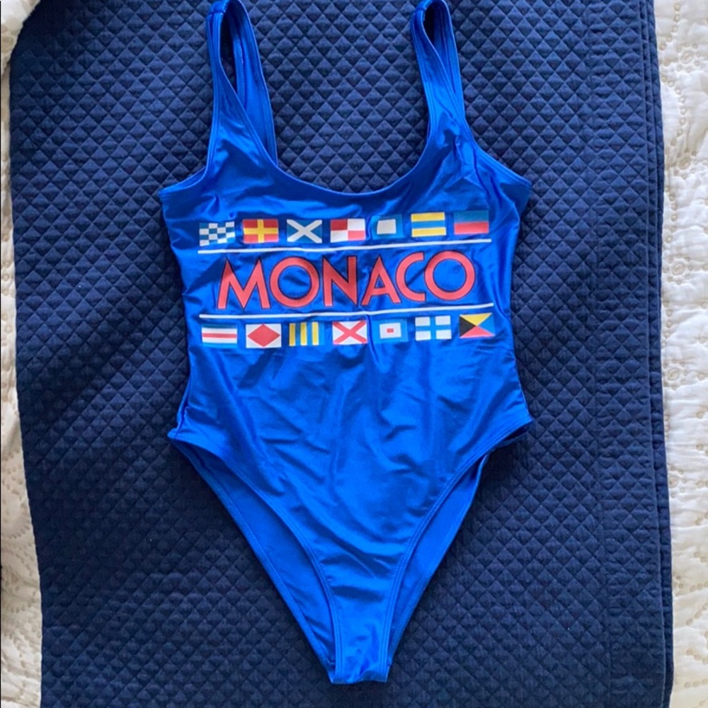 NWOT Blue Monaco One Piece Swimsuit - Sz Small